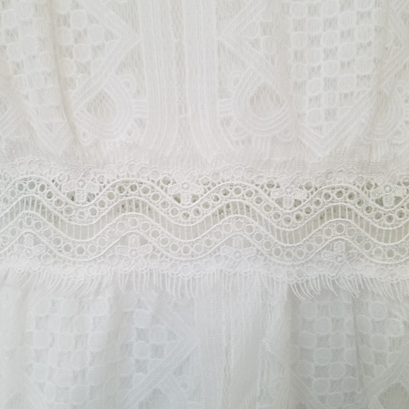 NWT white delicate lace midi dress - Picture 8 of 8